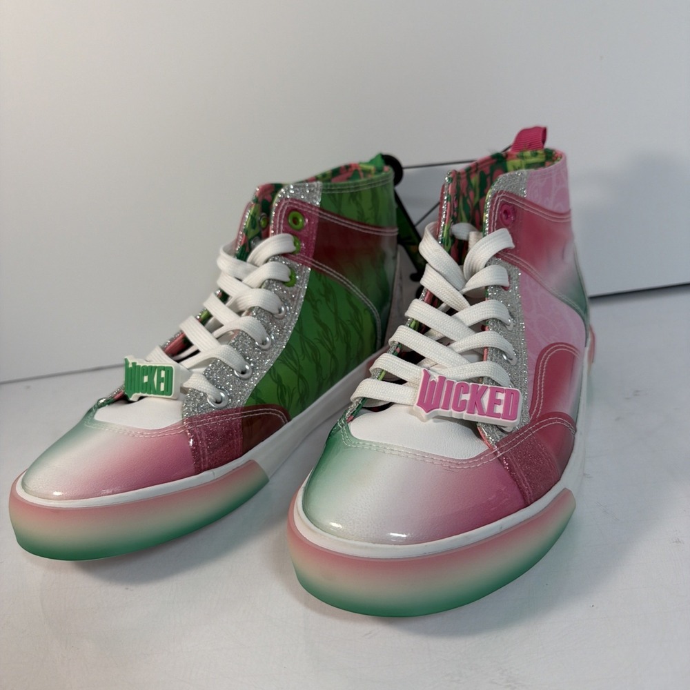 Wicked Musical Ground Up Women's 9 High Top Sneakers Defy Gravity Glinda Elphaba